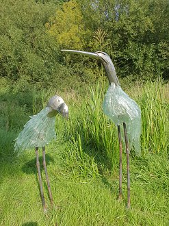 Vogel 1 und Vogel 2 von Uwe Hempel - Publikumspreis für Vogel 2 (Stadt Munster - Andrea Holz)